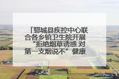 郓城县疾控中心联合各乡镇卫生院开展“拒绝烟草诱惑 对第一支烟说不”健康教育宣传活动