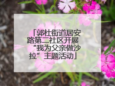 郭杜街道居安路第二社区开展“我为父亲做沙拉”主题活动