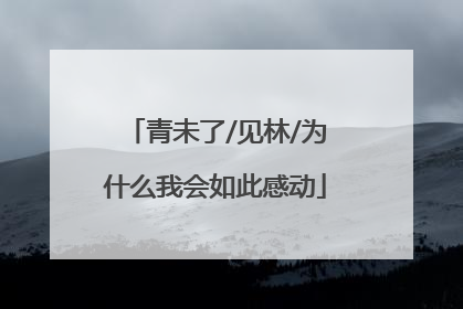 青未了/见林/为什么我会如此感动