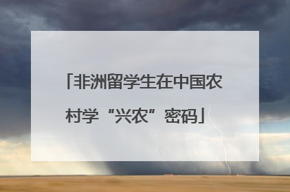 非洲留学生在中国农村学“兴农”密码