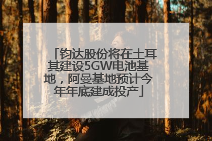 钧达股份将在土耳其建设5GW电池基地，阿曼基地预计今年年底建成投产
