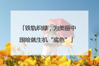 铁轨织绿，为美丽中国绘就生机“底色”