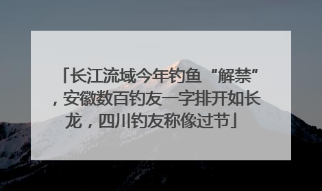 长江流域今年钓鱼“解禁”，安徽数百钓友一字排开如长龙，四川钓友称像过节