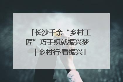 长沙千余“乡村工匠”巧手织就振兴梦｜乡村行·看振兴