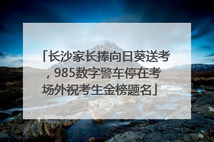 长沙家长捧向日葵送考，985数字警车停在考场外祝考生金榜题名