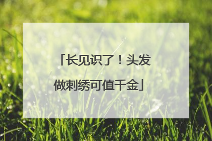长见识了！头发做刺绣可值千金