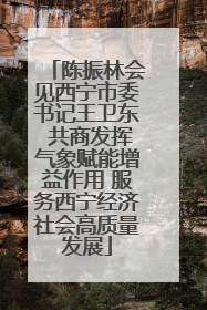 陈振林会见西宁市委书记王卫东 共商发挥气象赋能增益作用 服务西宁经济社会高质量发展