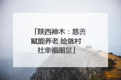 陕西神木：慈善赋能养老 绘就村社幸福图景