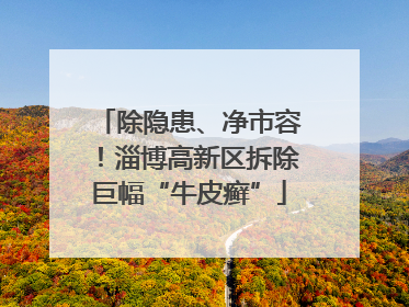 除隐患、净市容！淄博高新区拆除巨幅“牛皮癣”