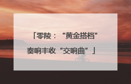 零陵：“黄金搭档”奏响丰收“交响曲”