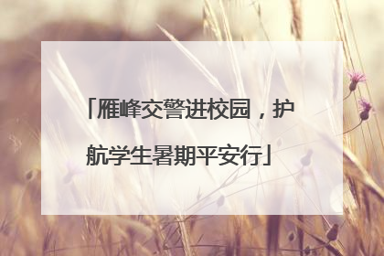 雁峰交警进校园，护航学生暑期平安行