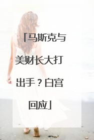 马斯克与美财长大打出手？白宫回应