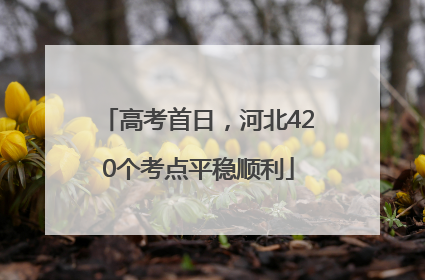 高考首日，河北420个考点平稳顺利