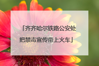 齐齐哈尔铁路公安处把禁毒宣传带上火车