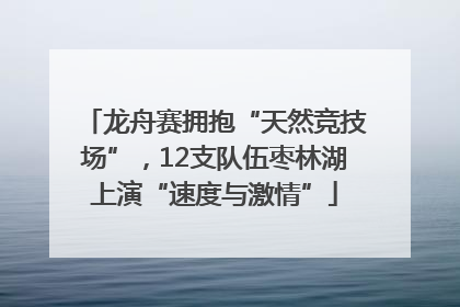 龙舟赛拥抱“天然竞技场”，12支队伍枣林湖上演“速度与激情”