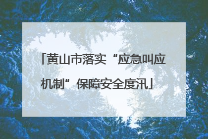 黄山市落实“应急叫应机制”保障安全度汛
