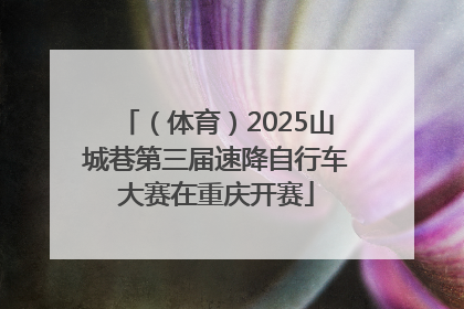 （体育）2025山城巷第三届速降自行车大赛在重庆开赛