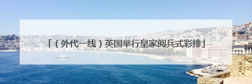 （外代一线）英国举行皇家阅兵式彩排
