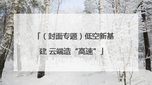 （封面专题）低空新基建 云端造“高速”