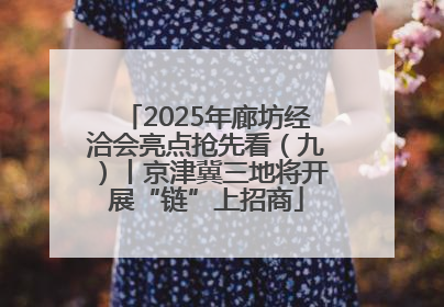 2025年廊坊经洽会亮点抢先看（九）丨京津冀三地将开展“链”上招商