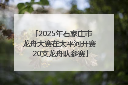 2025年石家庄市龙舟大赛在太平河开赛 20支龙舟队参赛