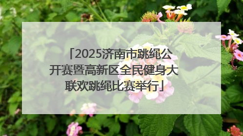 2025济南市跳绳公开赛暨高新区全民健身大联欢跳绳比赛举行