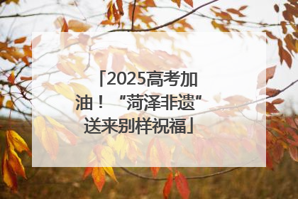 2025高考加油！“菏泽非遗”送来别样祝福