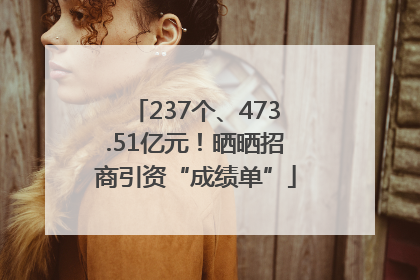 237个、473.51亿元！晒晒招商引资“成绩单”