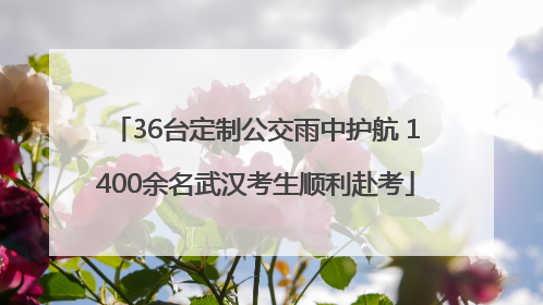 36台定制公交雨中护航 1400余名武汉考生顺利赴考