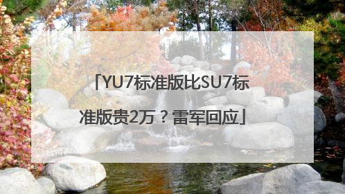 YU7标准版比SU7标准版贵2万？雷军回应